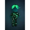 Peluche Joe le dragon phosphorescente avec masque de nuit vert lumineux