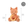 Peluche écureuil orange avec anneau de dentition jaune Kaloo douce