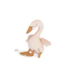 Peluche musicale cygne rose poudré avec bec et pattes dorées La petite école de danse