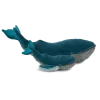 Deux peluches baleines à bosse turquoise et gris clair, grande et petite, Moulin Roty