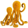 Deux peluches poulpes orange moutarde avec textures douces - Petit poulpe Tout autour du monde Moulin Roty