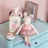 Petite peluche Souris rose en tissu avec robe tutu rose et chaussons de danse