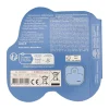 Packaging bleu arrière du petit véhicule sonore Léo le camion de pompiers avec texte et compartiment piles visible