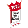Label rouge et blanc 2025 Grand Prix du Jouet avec texte Jeu de mise