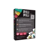 Boîte noire Pili Pili avec cartes colorées jaune, rouge, bleu, vert, jeu de cartes Pixie Games.