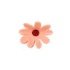 Pince à cheveux forme fleur rose clair avec cœur rouge et détails dorés Coucou Suzette.