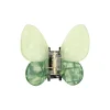 Pince à cheveux papillon vert clair et foncé en plastique marbré Coucou Suzette