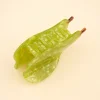 Pince à cheveux verte translucide forme poire avec tige marron, Coucou Suzette