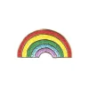 Pin's en métal arc-en-ciel pailleté rouge, jaune, vert, bleu et violet Coucou Suzette