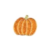 Pin's Citrouille orange pailleté avec tige verte signé Coucou Suzette