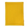 Plaid jaune moutarde Puce et Pilou avec petits motifs colorés Moulin Roty