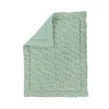 Plaid sauge en coton avec motifs pois verts et jaunes Trois petits lapins Moulin Roty.