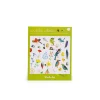 Pochette stickers Le botaniste Moulin Roty avec oiseaux, fleurs, œufs et plumes colorés