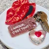 Porte-clés à paillettes L'amour c'est tout ! - Plus de Love