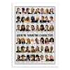 Poster Quentin Tarantino Characters, portraits colorés sur fond blanc, format 30x40 cm.