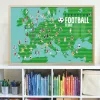 Poster + 62 stickers Football Clubs - Poppik