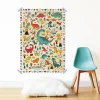 Poster à sticker créatif Dinosaures - Poppik