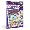 Poster créatif Petits monstres Poppik avec stickers colorés et mains d'enfant