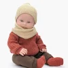 Poupée Bambinis Yann habillé avec pull en maille rouge - Minikane