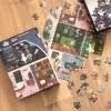 Puzzle partiellement assemblé L'hôtel particulier 200 pièces avec scènes colorées illustrées Moulin Roty