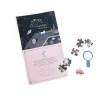 Puzzle L'hôtel particulier 200 pièces Les Parisiennes boîte et pièces, loupe en plastique bleue.