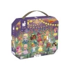 Boîte puzzle Princesses 36 pièces Janod, illustrations princesses colorées festives.