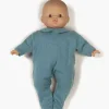 Pyjama Corentin coton pointillé paon pour poupées Babies - Minikane