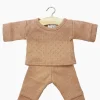 Pyjama Morgan en coton pointillé cassonade pour poupées Gordis - Minikane