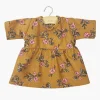 Robe Faustine manches longues en velours Lina pour poupée Gordis - Minikane