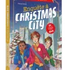Couverture roman de l'Avent Enquête à Christmas City, trois enfants en hiver.