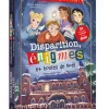 Couverture illustrée roman énigme de l’avent avec enfants et château enneigé, Auzou.