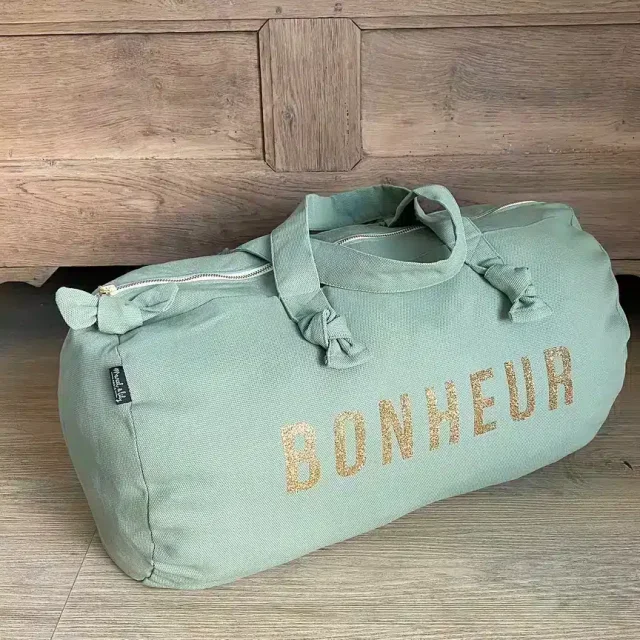Sac polochon Coloris Sauge Bonheur - Marcel et Lily