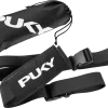 Sangle de transport noire BUDDY Puky avec logo blanc et sac de rangement assorti.