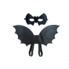 Set costume chauve-souris noir avec masque et ailes en tissu velours