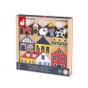 Set de 34 cubes en bois Campagne Cross Roads - Janod