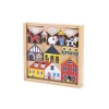 Set de 34 cubes en bois Campagne Cross Roads - Janod