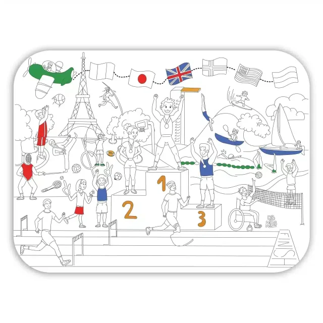 Set de table à colorier des Champions - Les drôles de bouilles