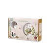 Set vaisselle porcelaine Trois petits lapins, motifs lapins et fleurs colorés
