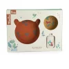 Set vaisselle silicone La forêt Mawa avec assiette ours, gobelet et biberon décor forêt
