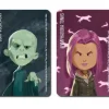 Cartes Similo Harry Potter avec personnages Ginny, Voldemort, Tonks et Cho, style cartoon.