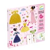 Stickers Djeco avec paperdolls vintage femmes en robes colorées des quatre saisons