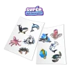 Stickers Créatures des Mers Holotoyz avec orque, dauphin, pieuvre, requin, crabe, hippocampe, tortue et méduses