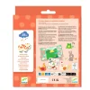 Packaging orange à pois des stickers épais et repositionnables Les animaux de la ferme Djeco.