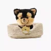 Sumo Chien en peluche avec collier et son panier - Minikane