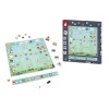 Tableau d'organisation familiale Janod vert avec magnets animaux et feutre effaçable.