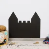 Tableau magnétique Château Ferflex noir en forme de château médiéval, mural.