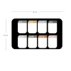 Tableau magnétique Ferflex noir 60x40 cm, cases semainier colorées, to-do list