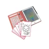 Tablette à dessin Kawaï Kidydram-mini blanche avec dessin glace coloré, cartes à motifs kawaii noirs et blancs.