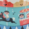 Tambour en métal Fête foraine Ingela P.Arrhenius - Vilac