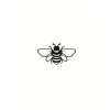 Tatouage éphémère x5 L'abeille noire - Sioou